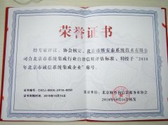 恭喜北京盛维安泰荣获“2018年北京市诚信系统集