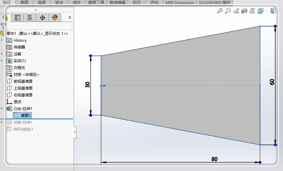 SolidWorks 随形阵列操作方法