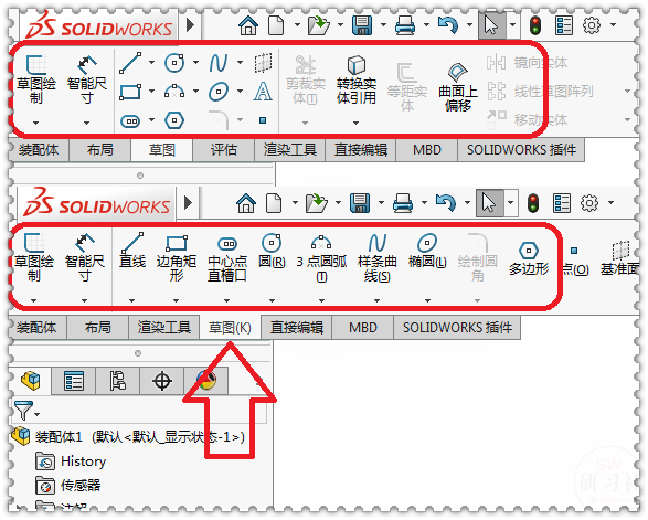 你的SolidWorks工具栏底下的选项卡不见了？